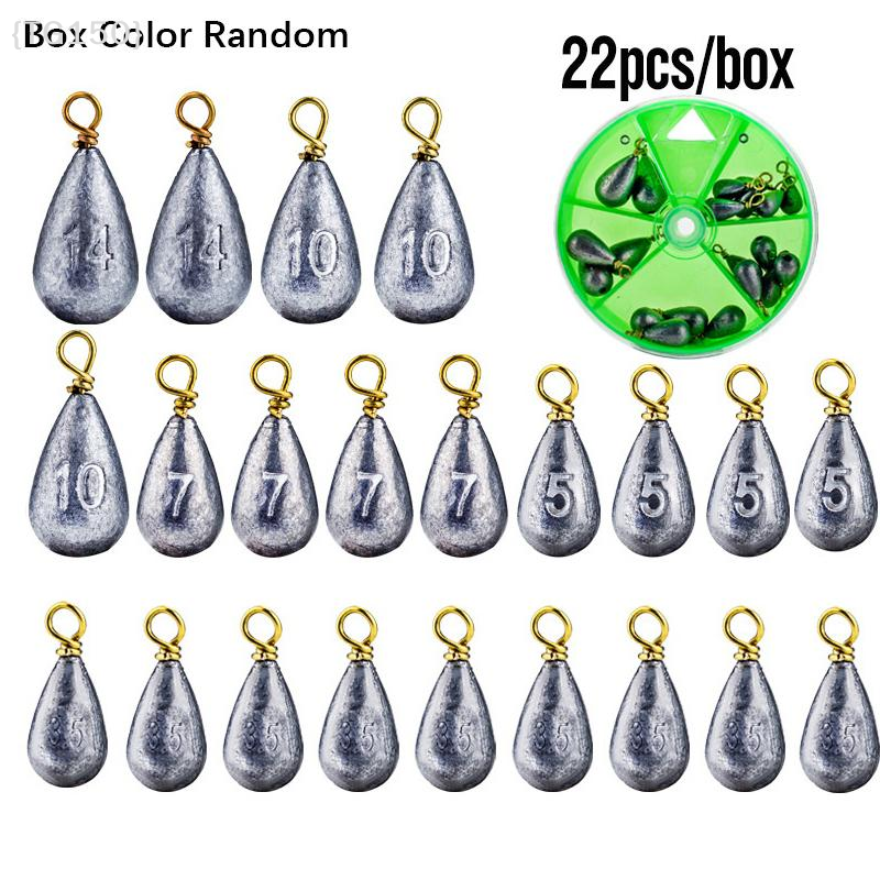 Fishing Hook Box - 【TG150】22Pcs/Box Fishing Bait Lead Sinkers -