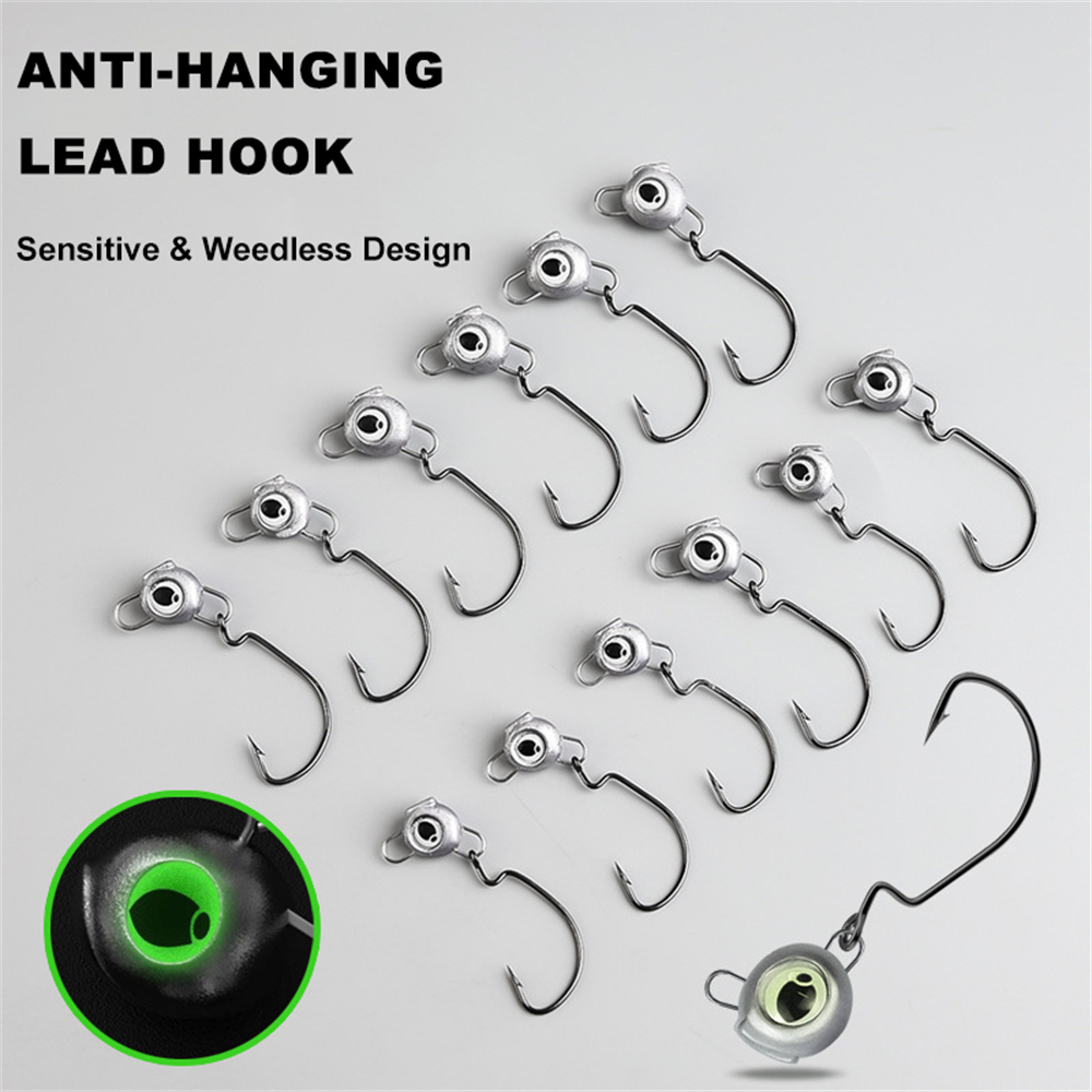 10pcs Weedless Jig Heads with  - Fishing Hook Weedless 리뷰 및 가격