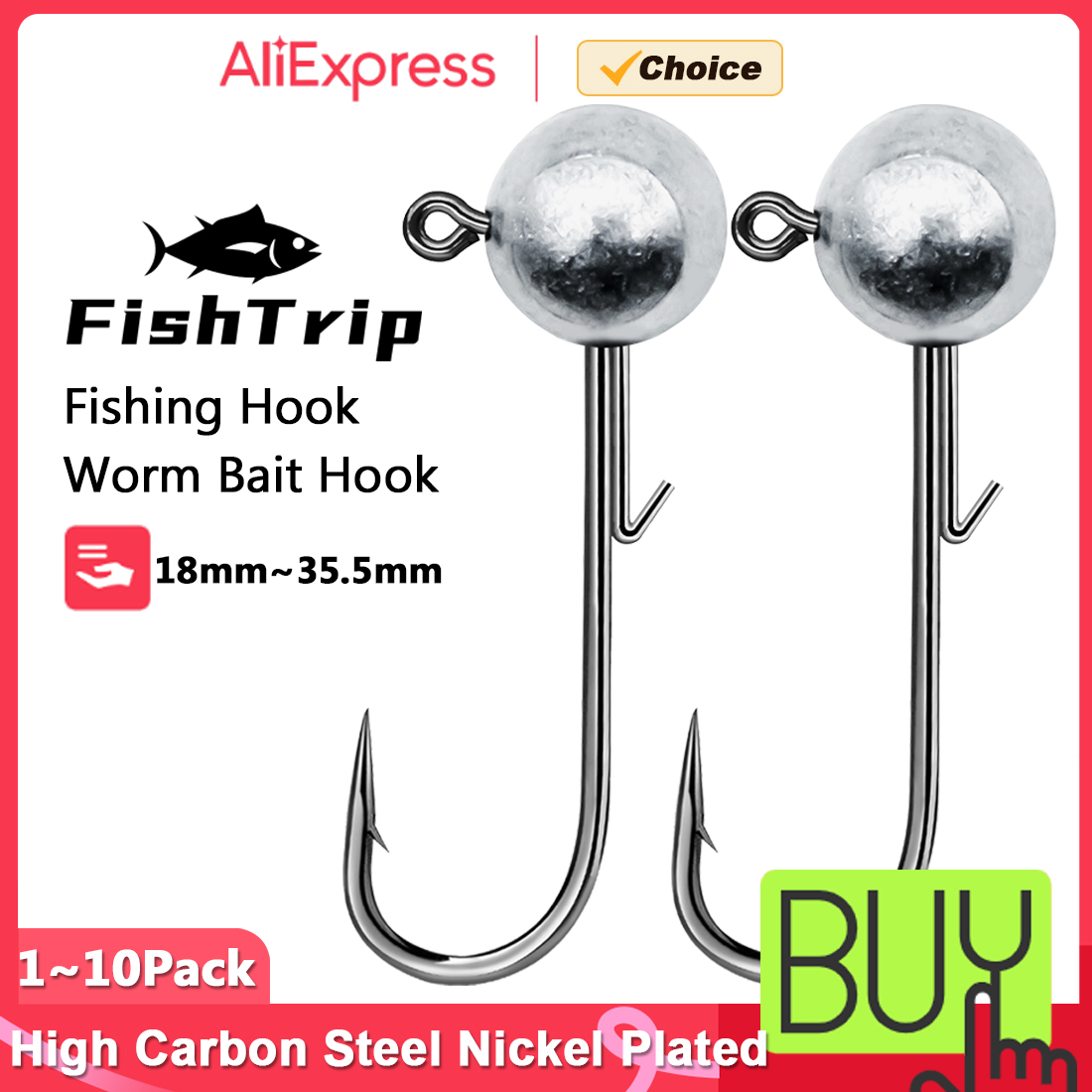 FishTrip 1~10pcs Ned Jig Heads - Fishing Hook Weedless 리뷰 및 가격