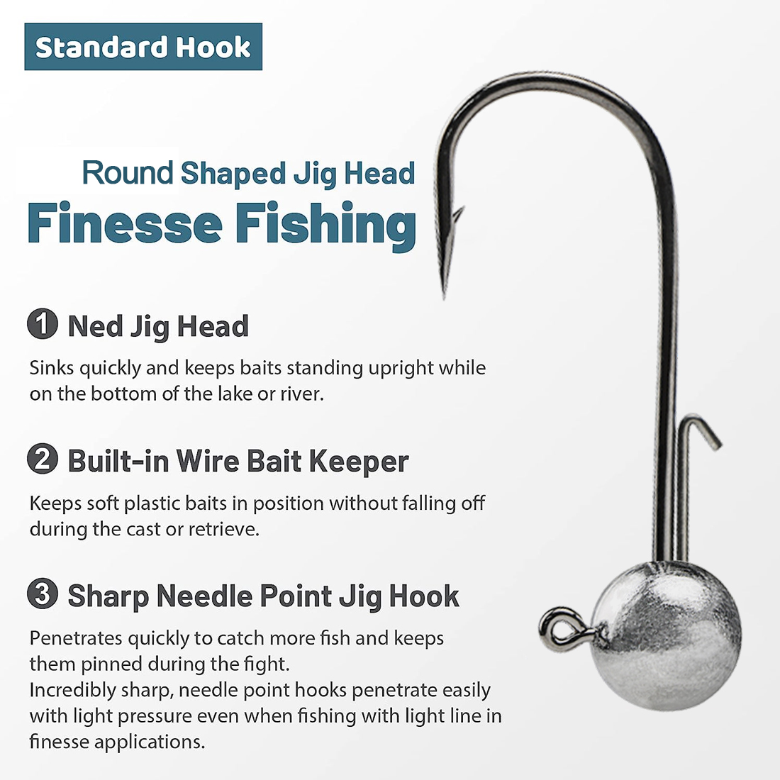 FishTrip 1~10pcs Ned Jig Heads - Fishing Hook Weedless 리뷰 및 가격