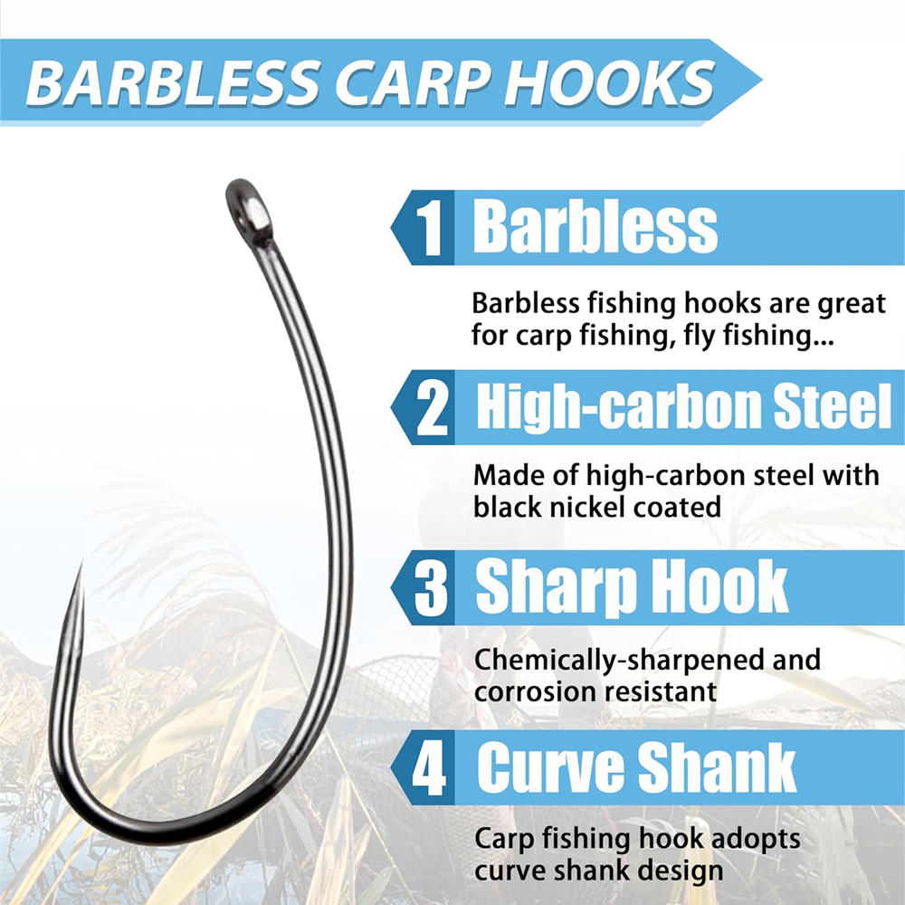 180PCS Barbless Fishing Hooks  - Fishing Hook Barbless 리뷰 및 가격