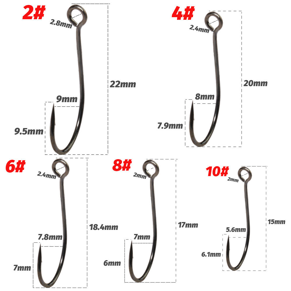 20PCS Big Ring Single Hooks 2# - Fishing Hook Circle 리뷰 및 가격