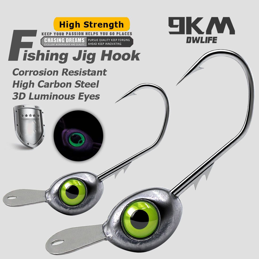 9KM Shaky Head Jigs Hook with  - Fishing Hook Weedless 리뷰 및 가격