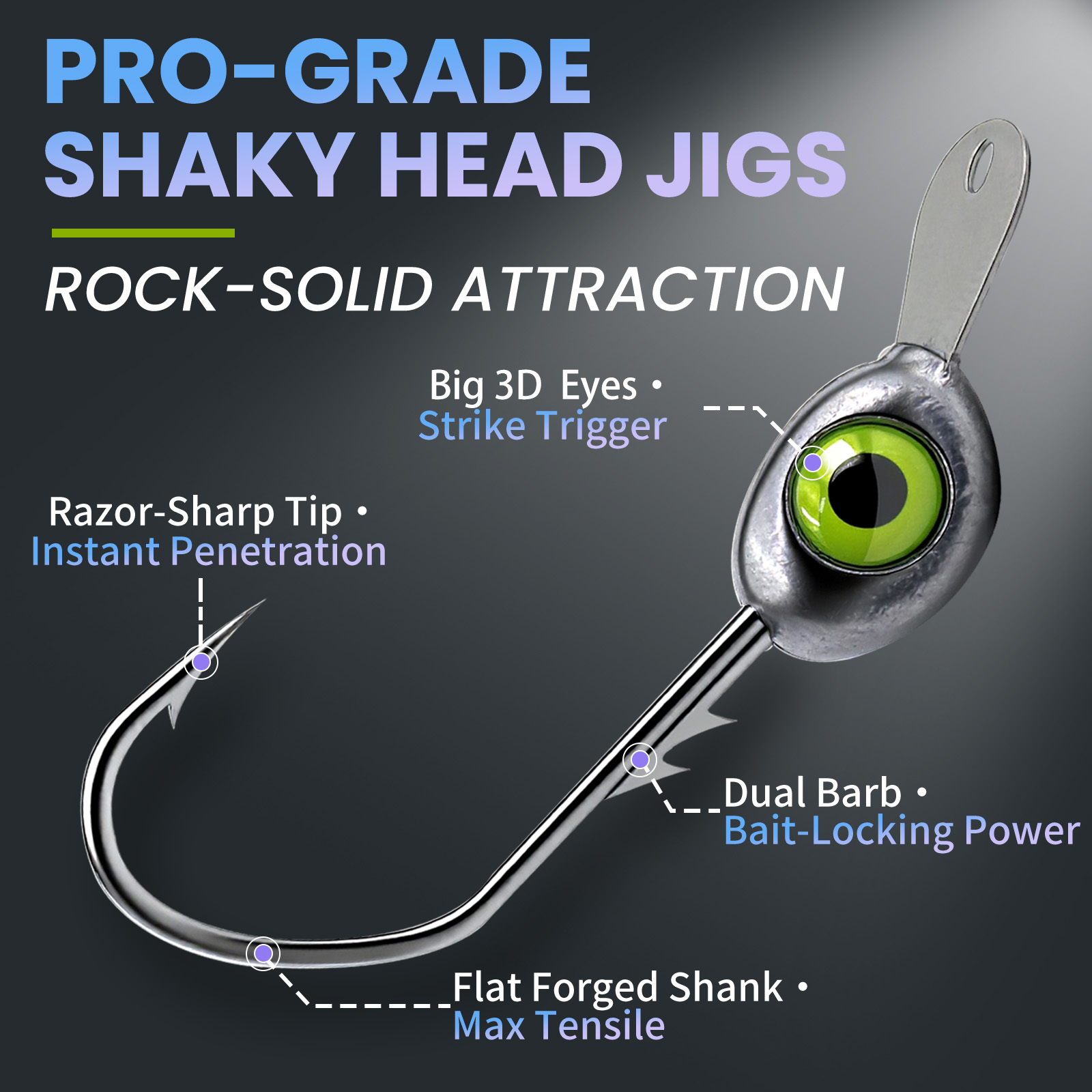 9KM Shaky Head Jigs Hook with  - Fishing Hook Weedless 리뷰 및 가격