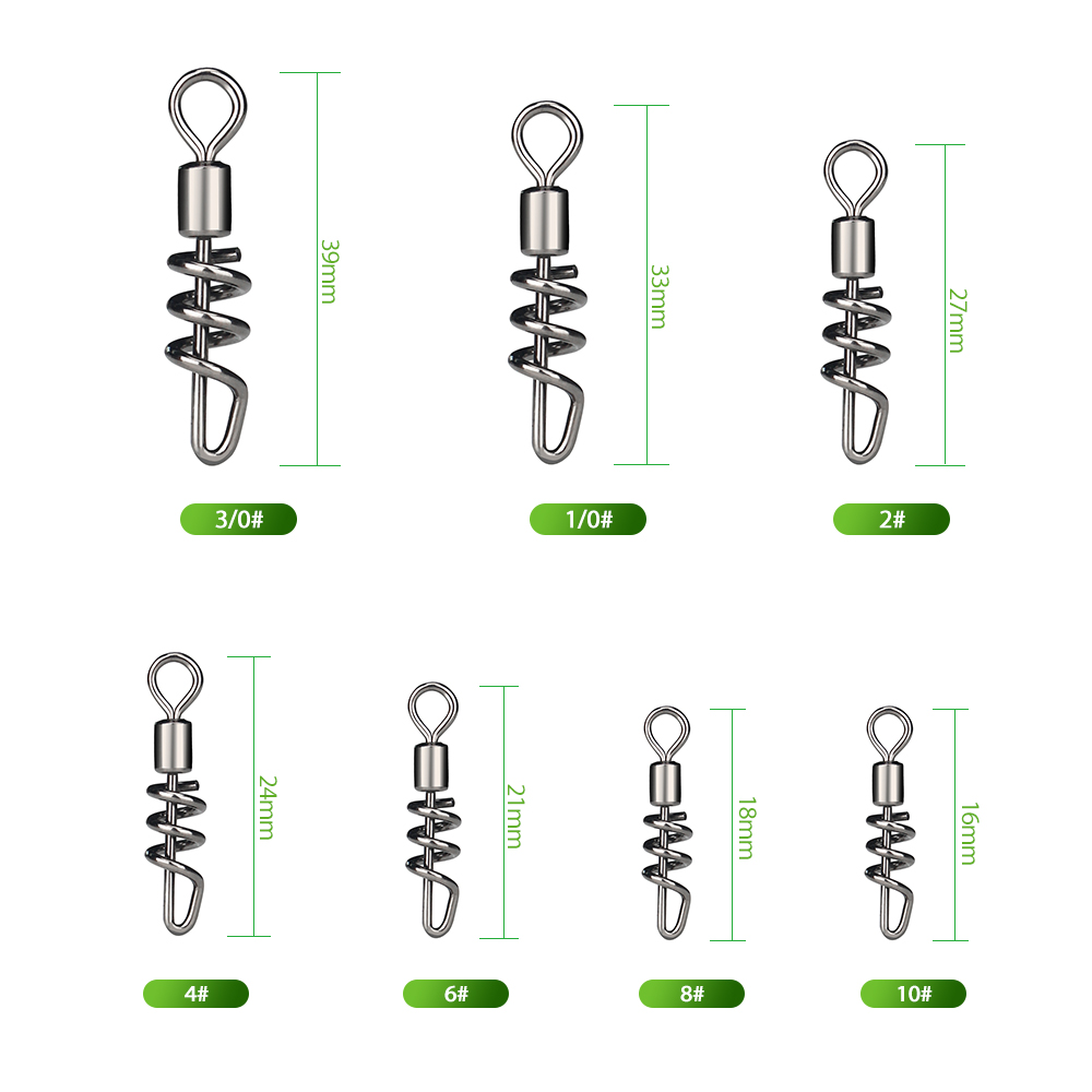DNDYUJU 10PCS/lot Rolling swiv - Fishing Hook Stainless Steel 리뷰 및 가격