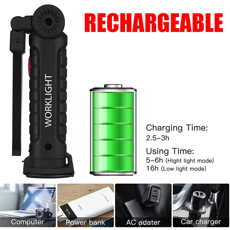 Rechargeable Magnetic Work Lig - Fishing Hook 리뷰 및 가격