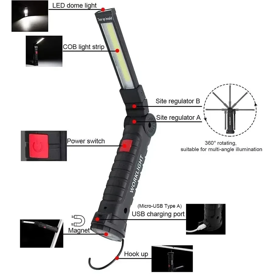 Rechargeable Magnetic Work Lig - Fishing Hook 리뷰 및 가격