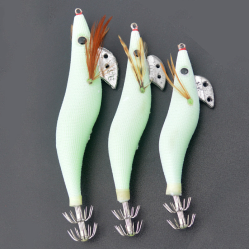 1PCS  Luminous Squid Jigs  Whi - Fishing Hook Size 리뷰 및 가격