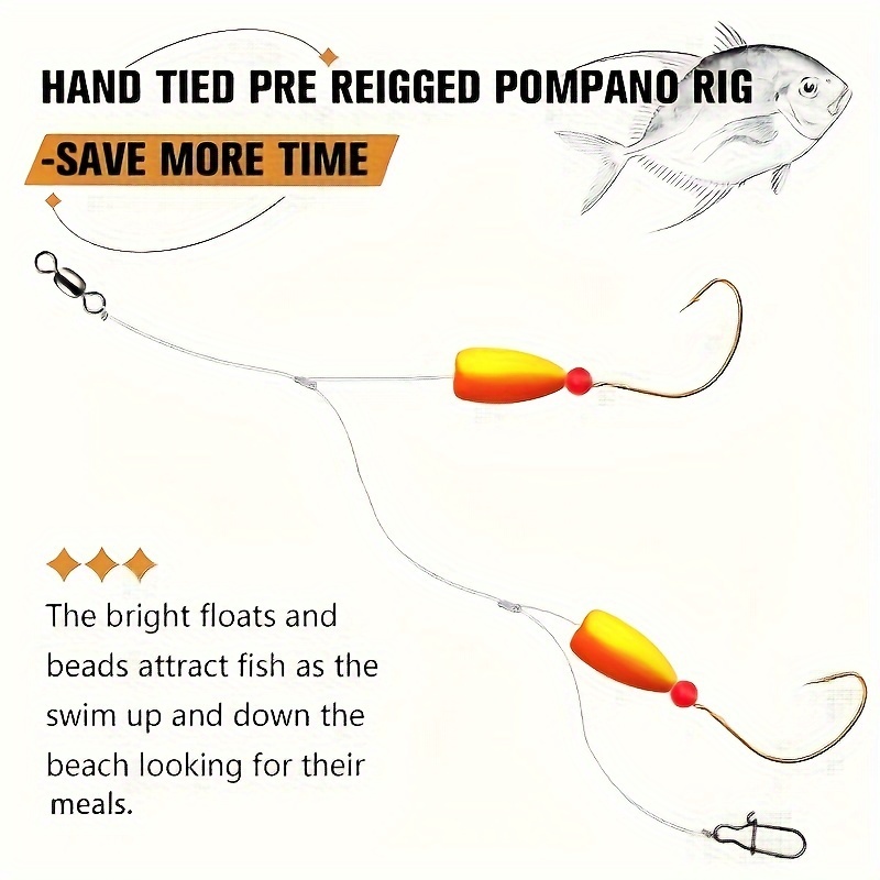 3pcs Pompano Rigs Surf Fishing - Fishing Hook Circle 리뷰 및 가격