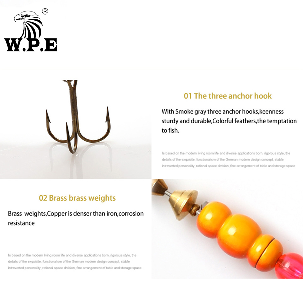 W.P.E Brand New Spinner Lure 1 - Fishing Hook Treble 리뷰 및 가격