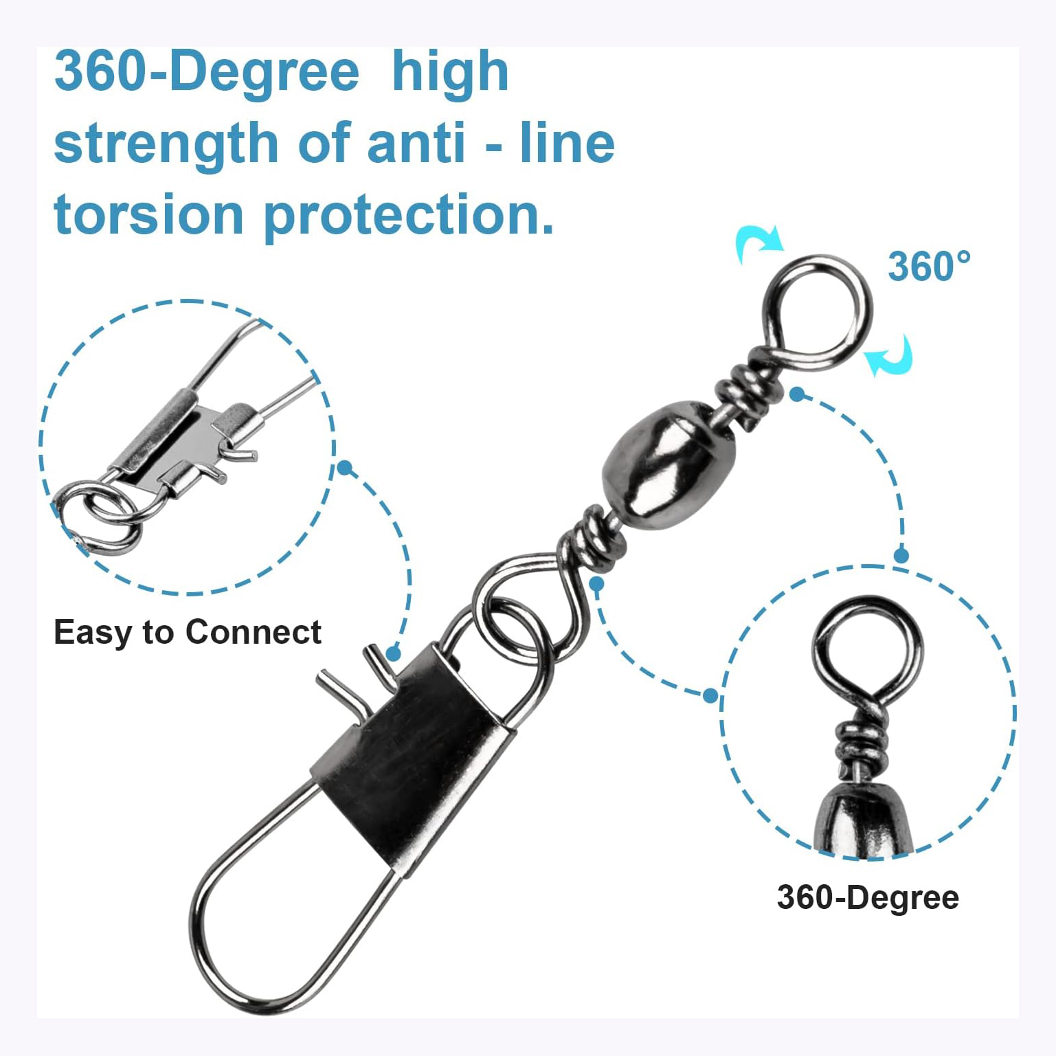 100Pcs/Lot 4#6#8#10#12# Swivel - Fishing Hook Stainless Steel 리뷰 및 가격