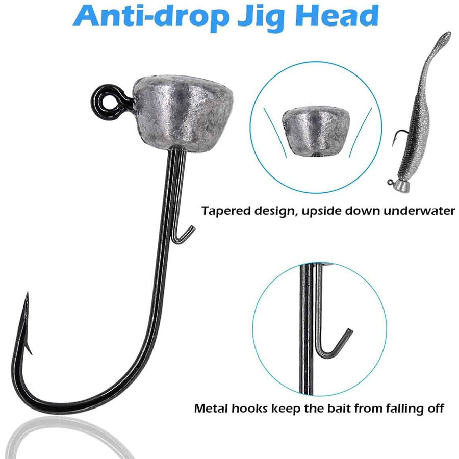 Mushroom Head Fishing Rigs Jig - Fishing Hook Weedless 리뷰 및 가격