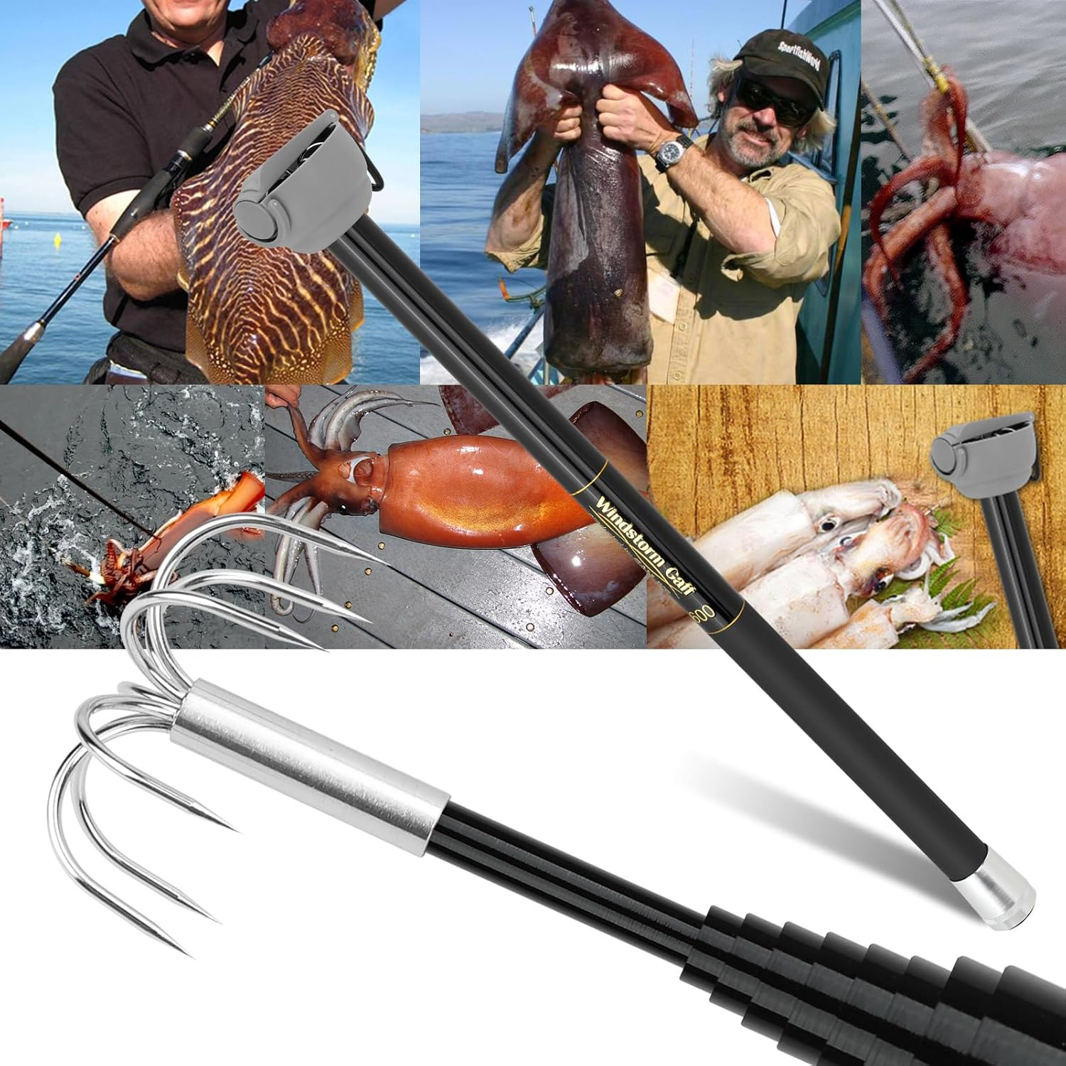SANLIKE Fishing-Squid Gaff 3M/ - Fishing Hook Stainless Steel 리뷰 및 가격