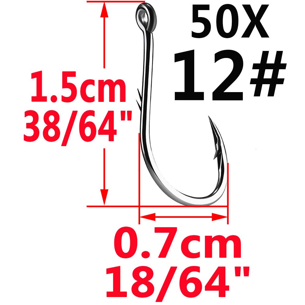50pcs Iseama Circle Carp Eyed  - Fishing Hook Circle 리뷰 및 가격