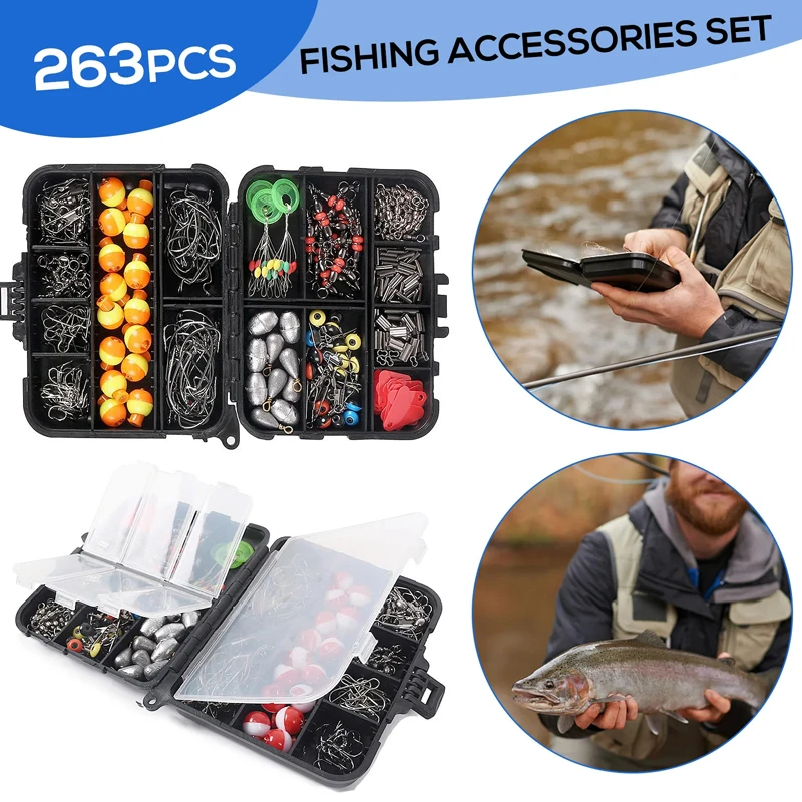 263pcs Outdoor Fishing Accesso - Fishing Hook Jig 리뷰 및 가격