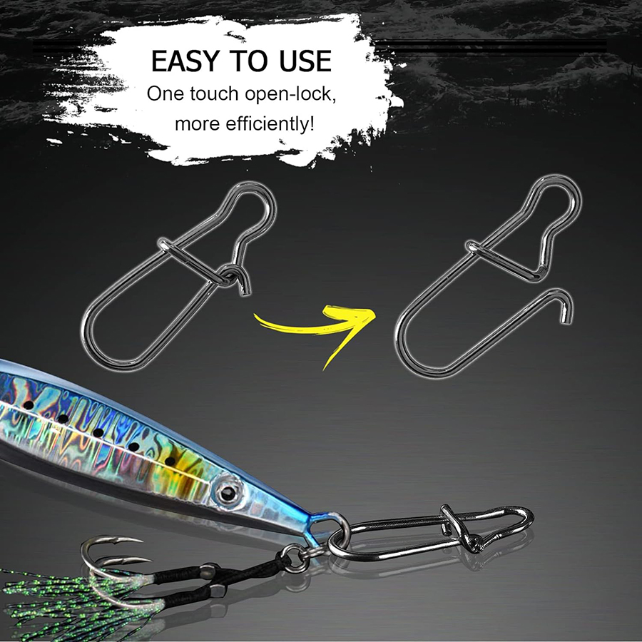 50Pcs Crankbait Snaps Stainles - Fishing Hook Stainless Steel 리뷰 및 가격