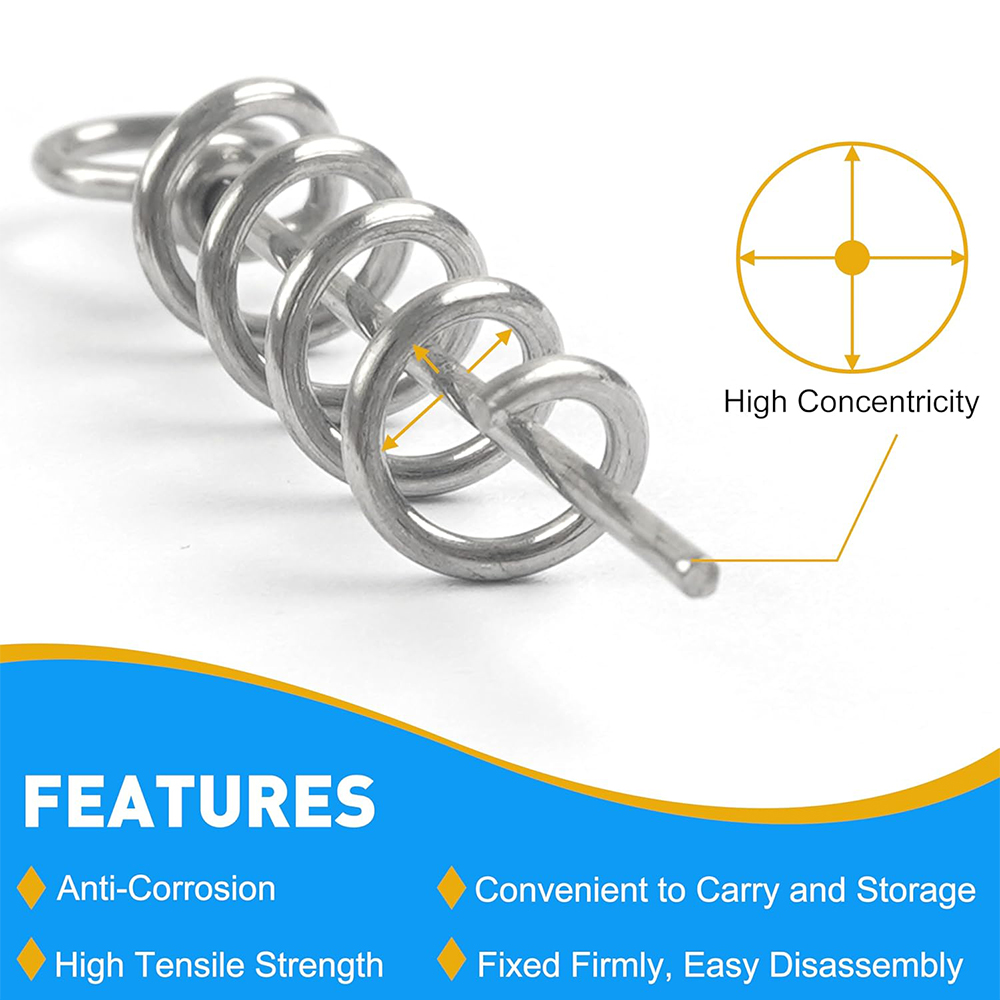 50Pcs Spring Twist Lock Fishin - Fishing Hook Stainless Steel 리뷰 및 가격