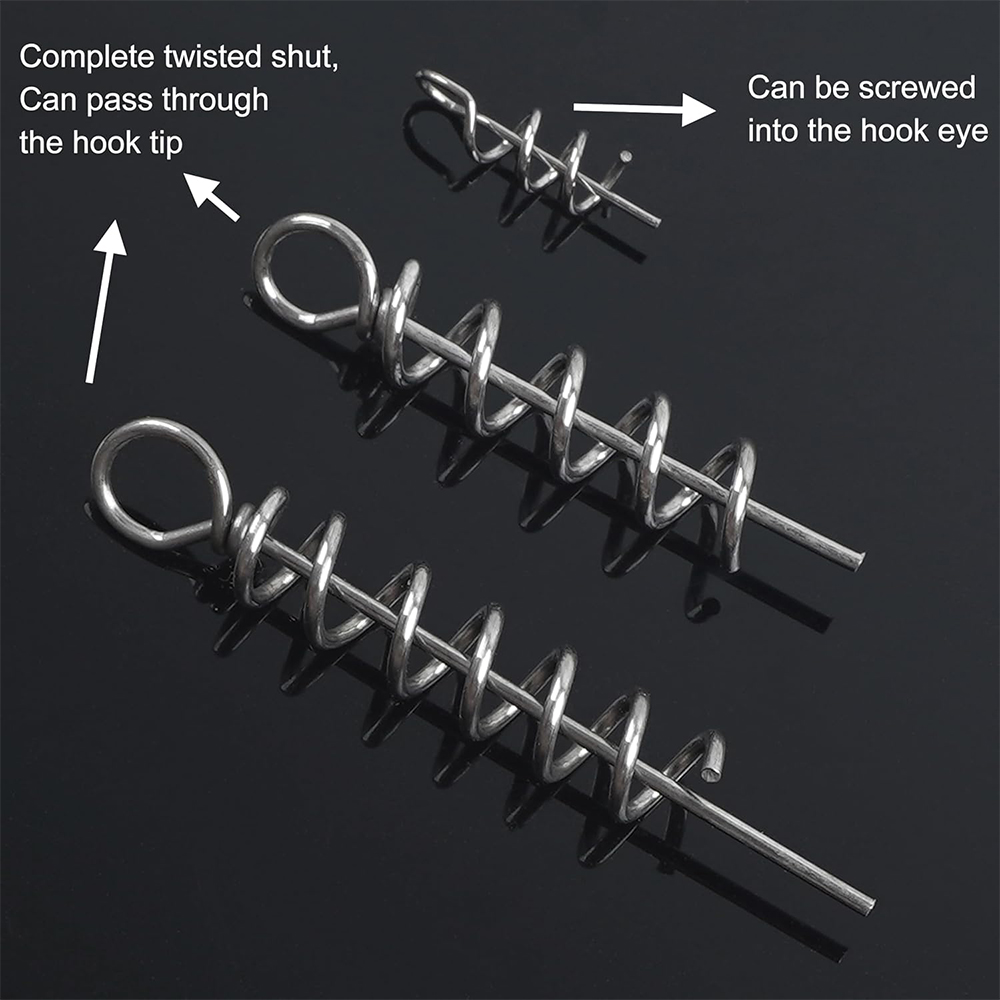 50Pcs Spring Twist Lock Fishin - Fishing Hook Stainless Steel 리뷰 및 가격