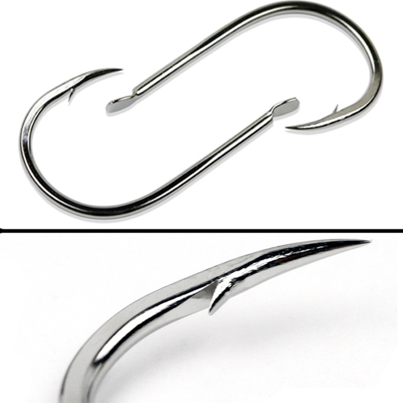 100pcs/Lot 7 Size Barbed Fishi - Fishing Hook Circle 리뷰 및 가격