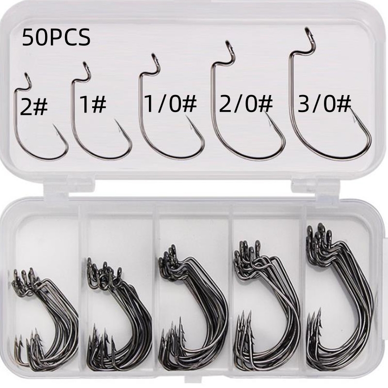 50Pcs/Box High Carbon Steel Fi - Fishing Hook Jig 리뷰 및 가격