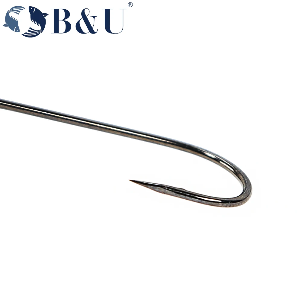 B&U 20pcs Fishing hook big eye - Fishing Hook Barbless 리뷰 및 가격