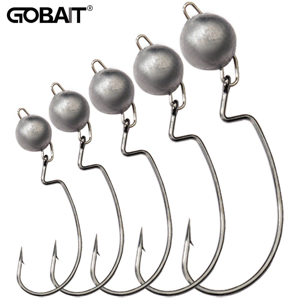 5Pcs Metal Jig Head Worm Hooks - Fishing Hook Weedless 리뷰 및 가격