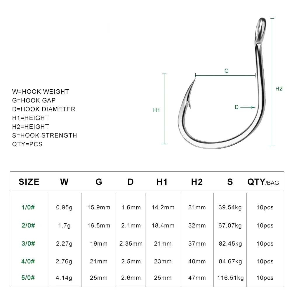 Ring Eye Fishhooks Fishing Hoo - Fishing Hook Circle 리뷰 및 가격