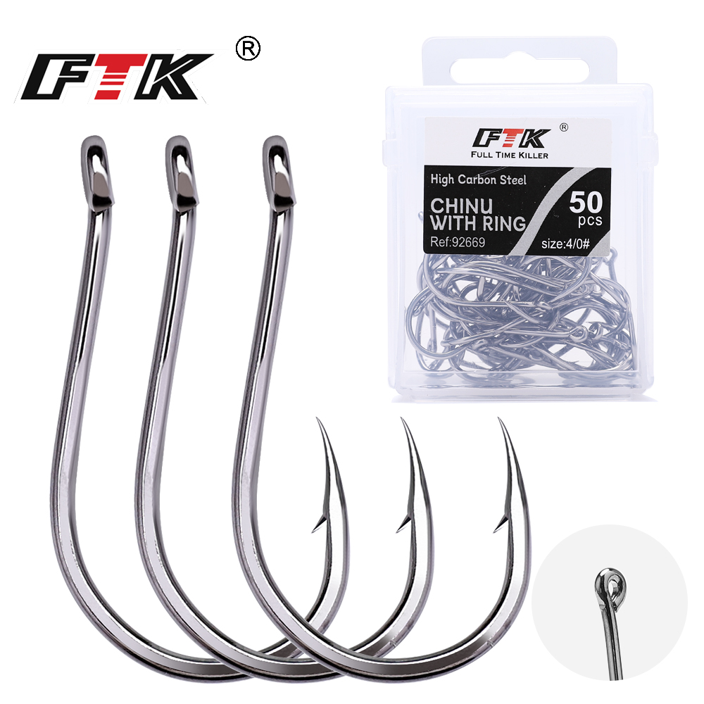 FTK 50-100Pcs/Box Fishing Hook - Fishing Hook Circle 리뷰 및 가격