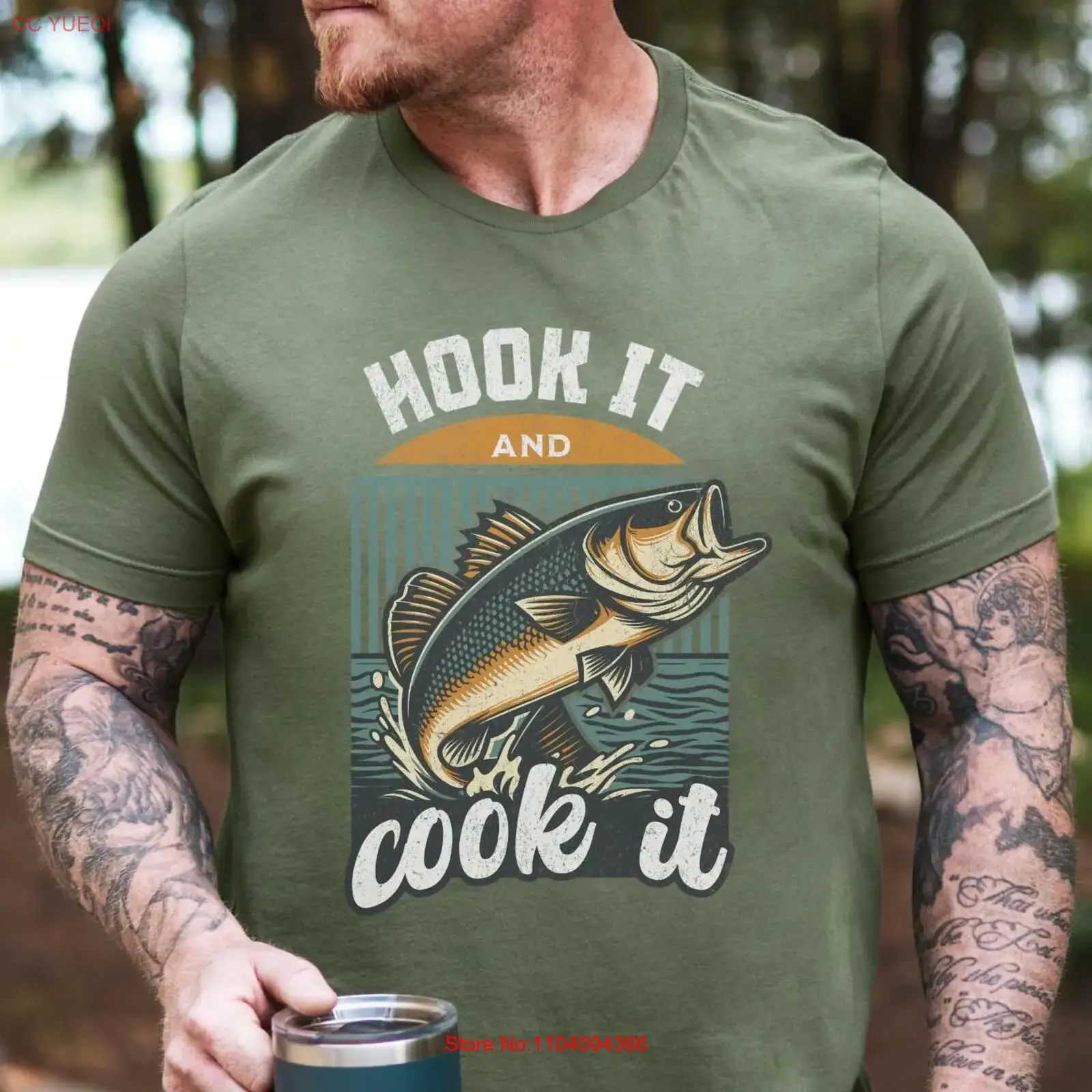 Vintage Bass Fishing T Shirt H - Fishing Hook 리뷰 및 가격
